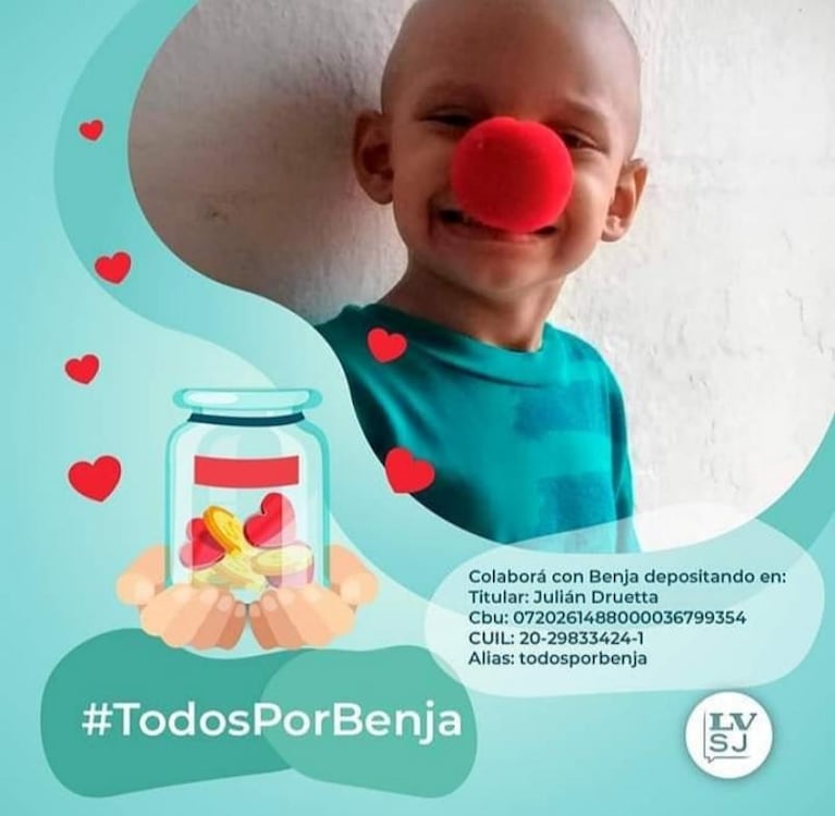 Benja tiene cáncer y necesita viajar a España