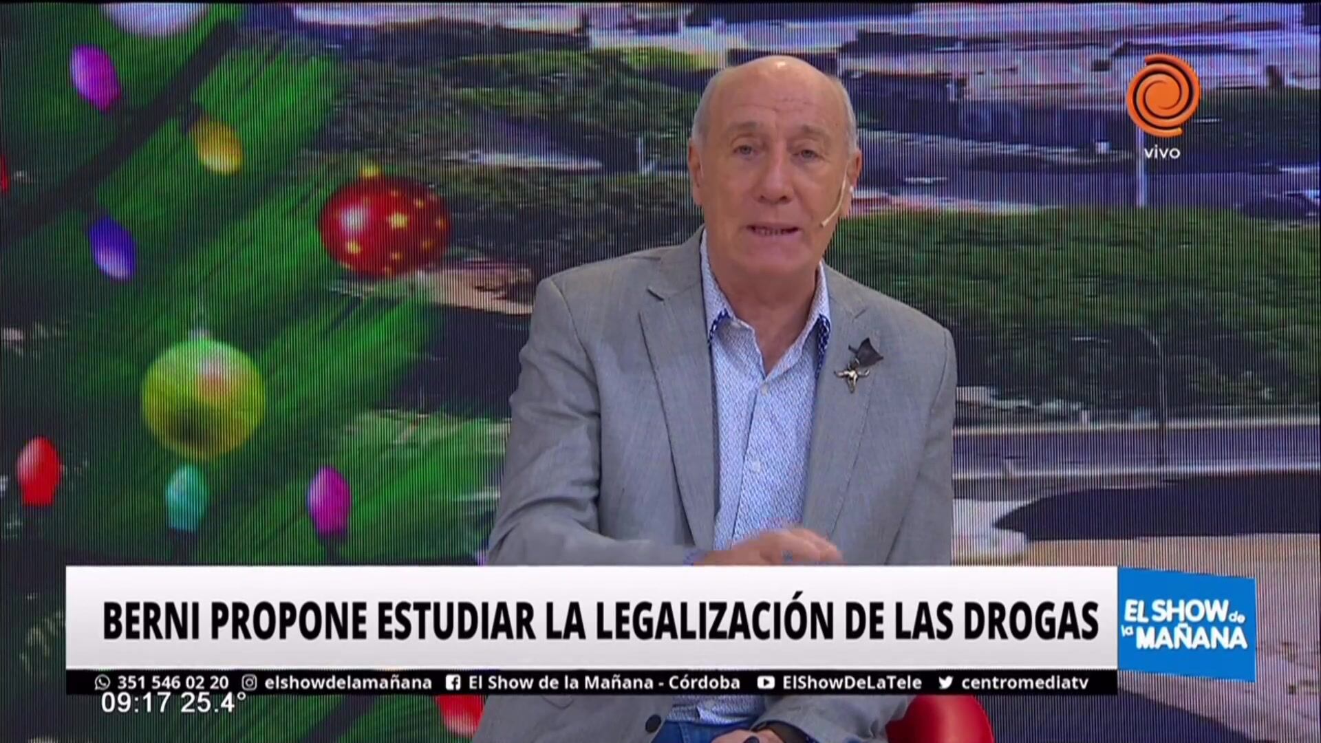 Berni propuso estudiar la legalización de las drogas