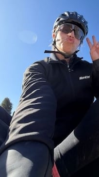 Bicicleteada fallida: el accidente de Euge Quevedo en el que terminó desparramada en el piso