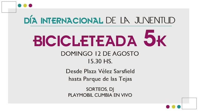 Bicicleteada por el Día Internacional de la Juventud