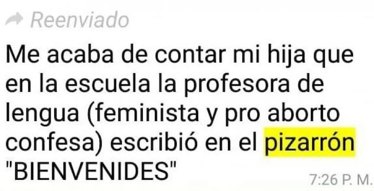 "Bienvenides", el saludo de una docente en una escuela de Corrientes