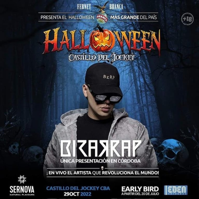 Bizarrap tocará para Halloween en el Castillo del Jockey y las entradas ya están a la venta