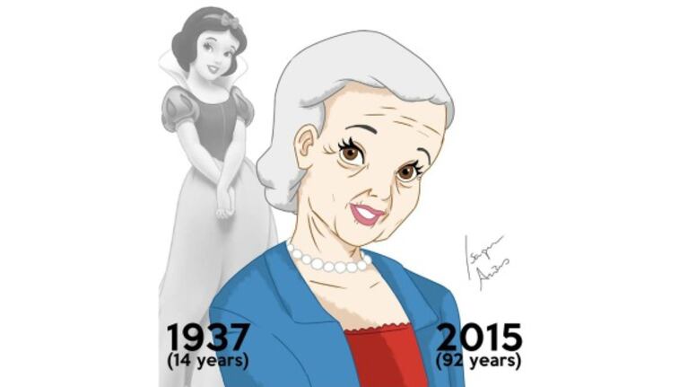 Blancanieves, una anciana de más de 90.