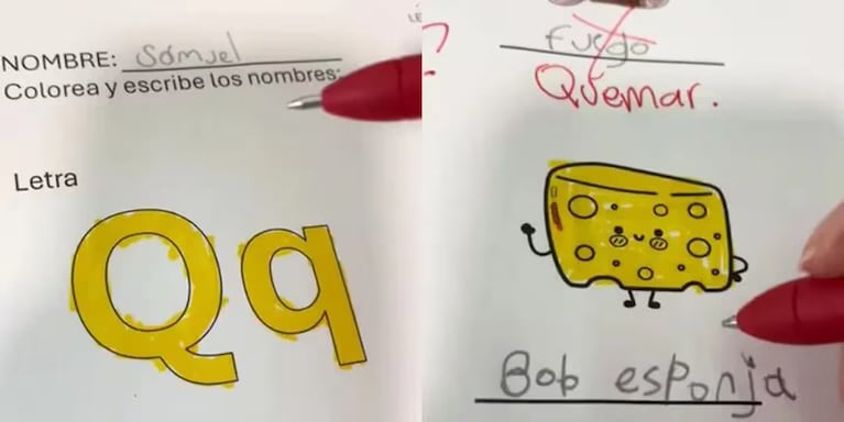 “Bob Esponja” y su tía: las desopilantes respuestas de un nene en una prueba