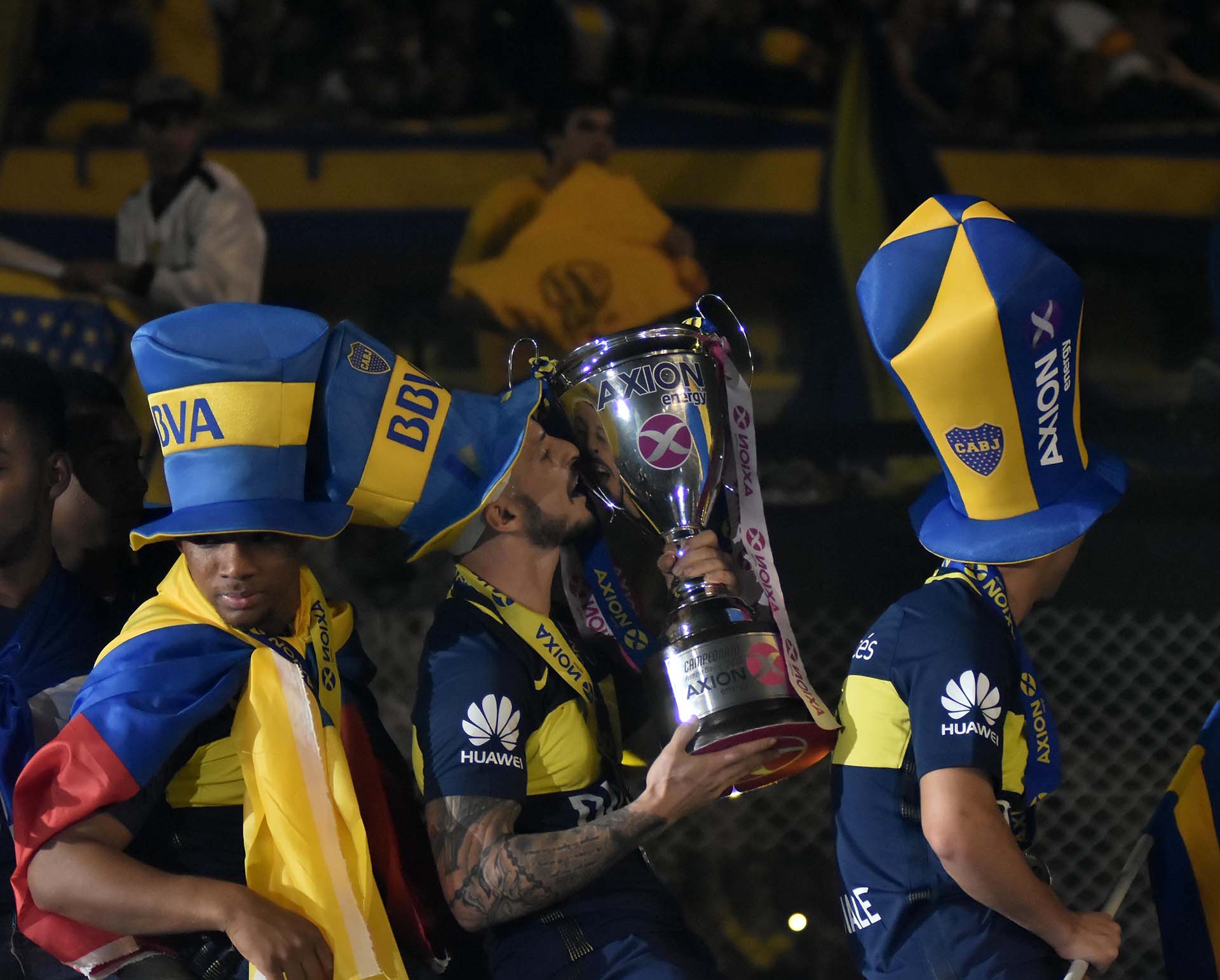 Boca festejó el título en la Bombonera. Foto: Infobae. 