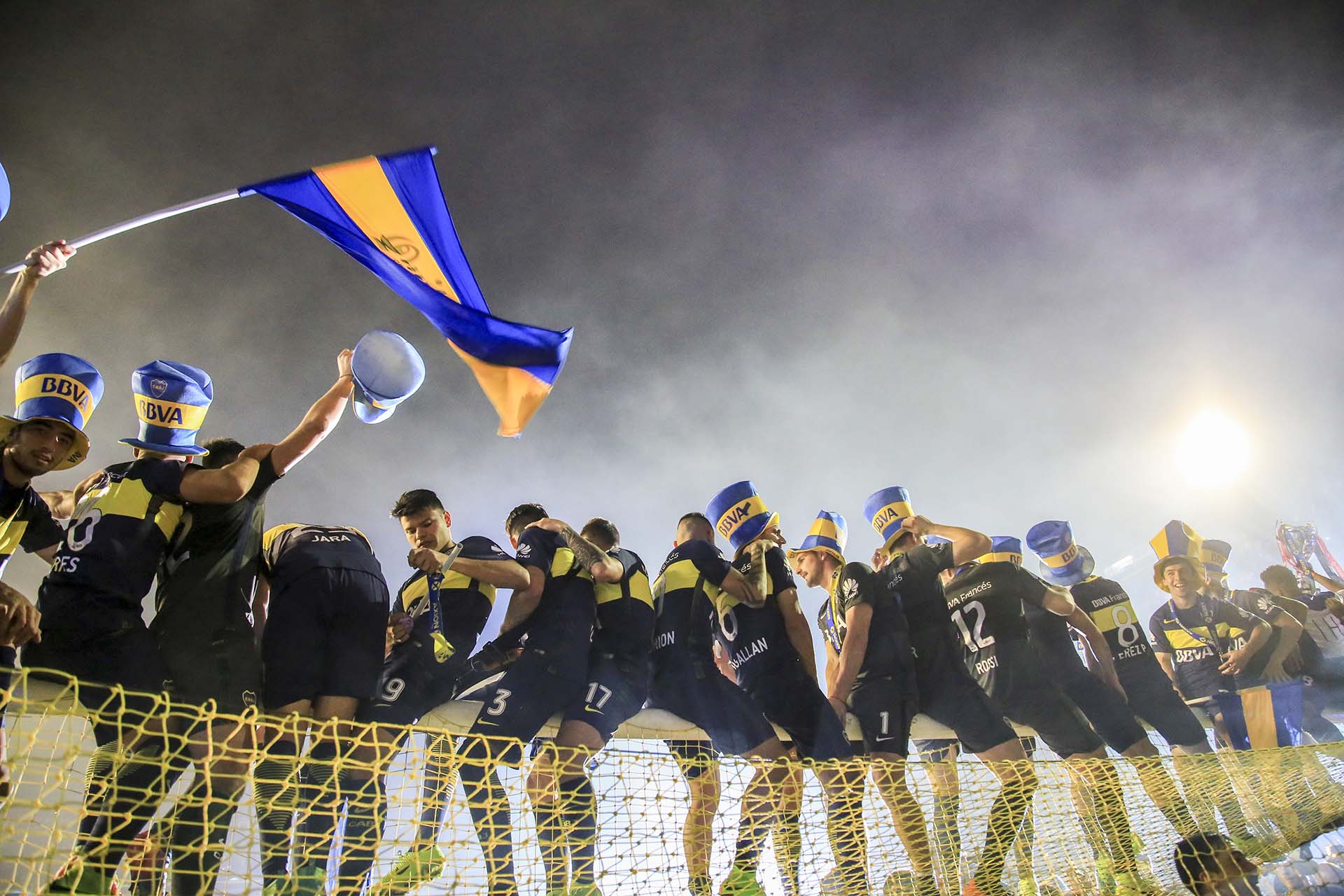 Boca festejó el título en la Bombonera. Foto: Infobae. 