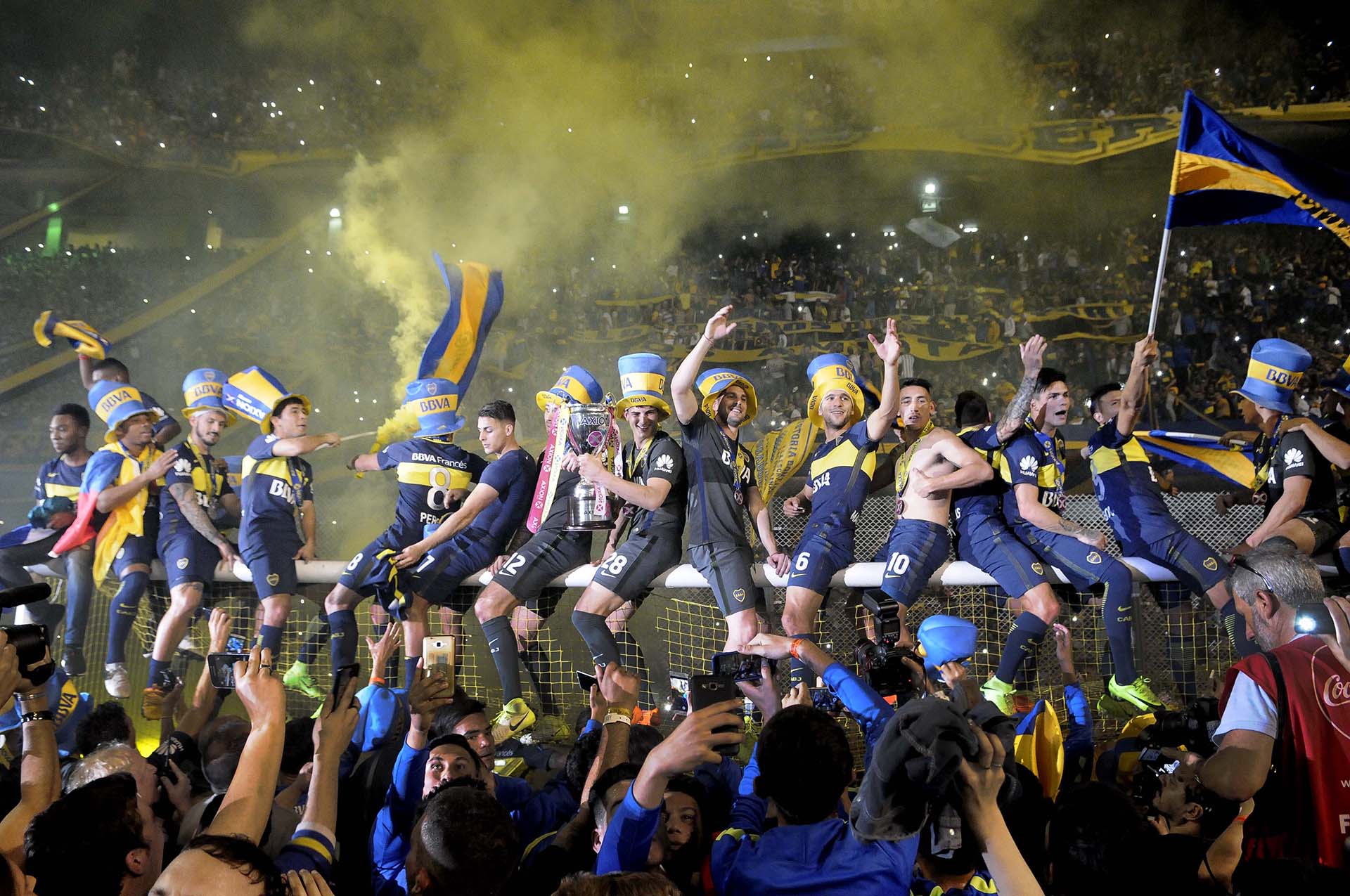 Boca festejó el título en la Bombonera. Foto: Infobae. 