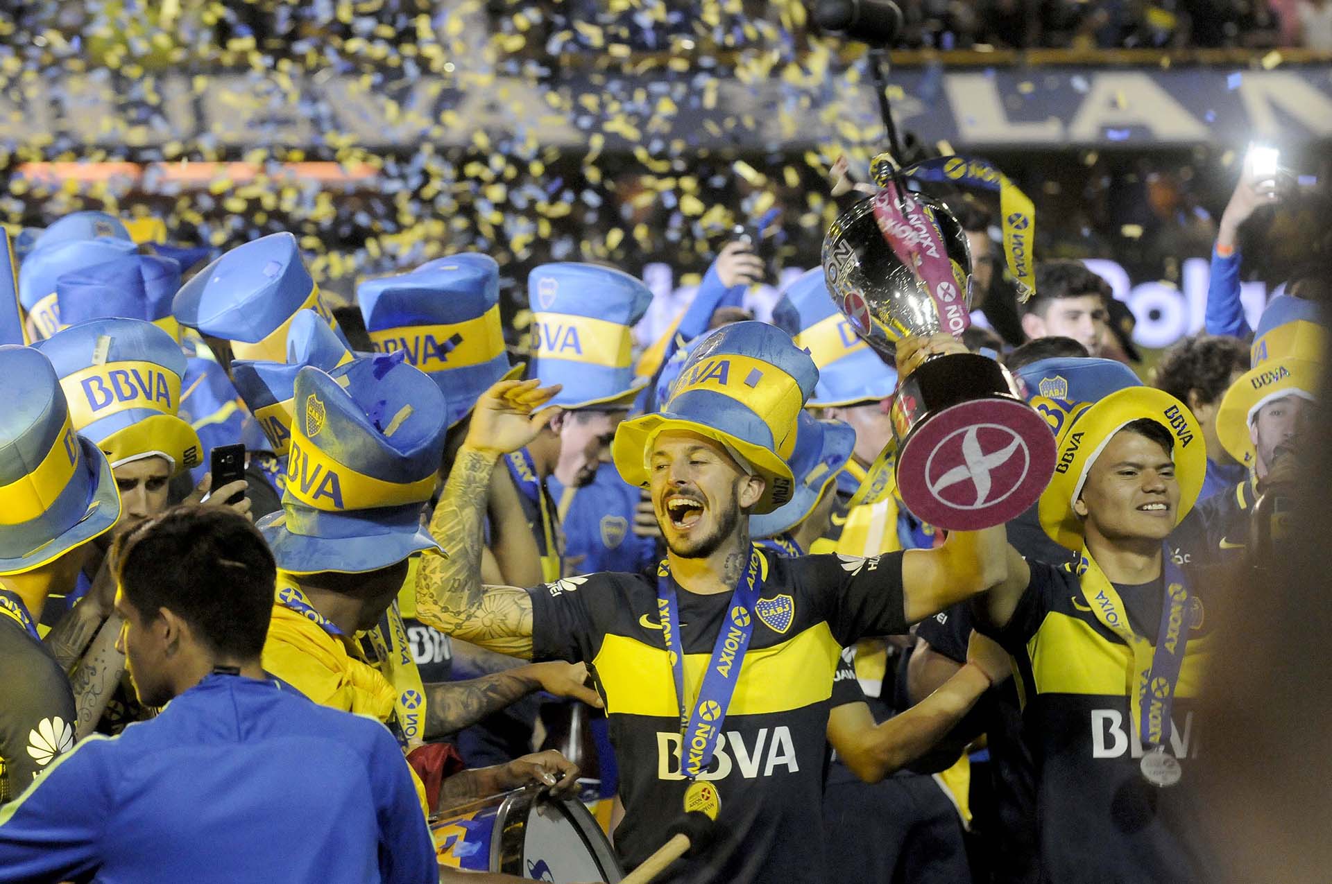 Boca festejó el título en la Bombonera. Foto: Infobae. 