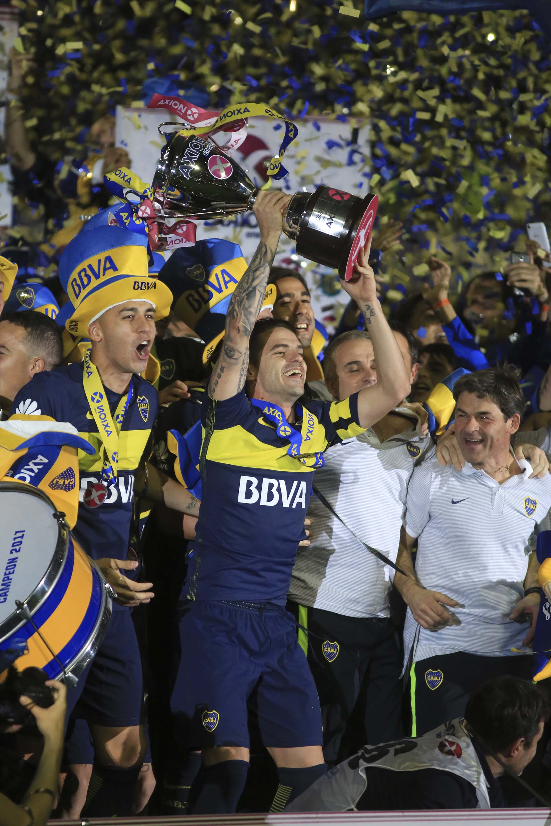 Boca festejó el título en la Bombonera. Foto: Infobae. 