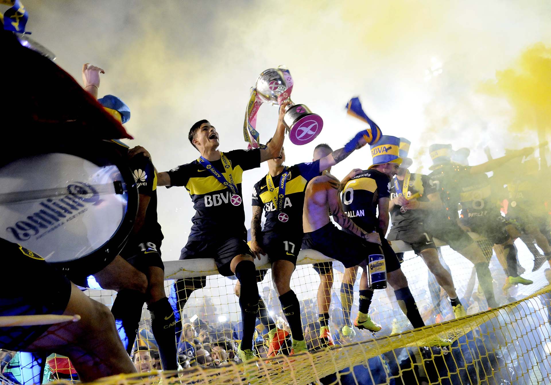 Boca festejó el título en la Bombonera. Foto: Infobae. 