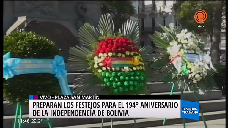 Bolivia celebra su independencia en la Plaza San Martín