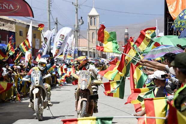 Bolivia recibió al Dakar como una fiesta. Foto: AFP