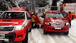 Bomberos Voluntarios trabajaron en el lugar de la tragedia. 