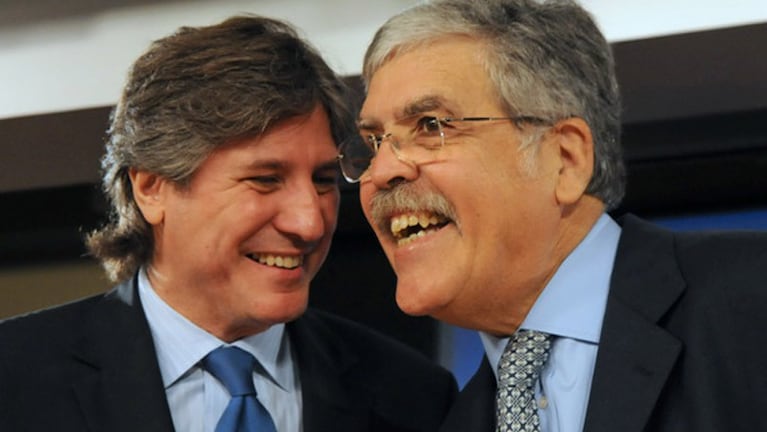 Boudou y De Vido cuando sonreían en el gobierno.