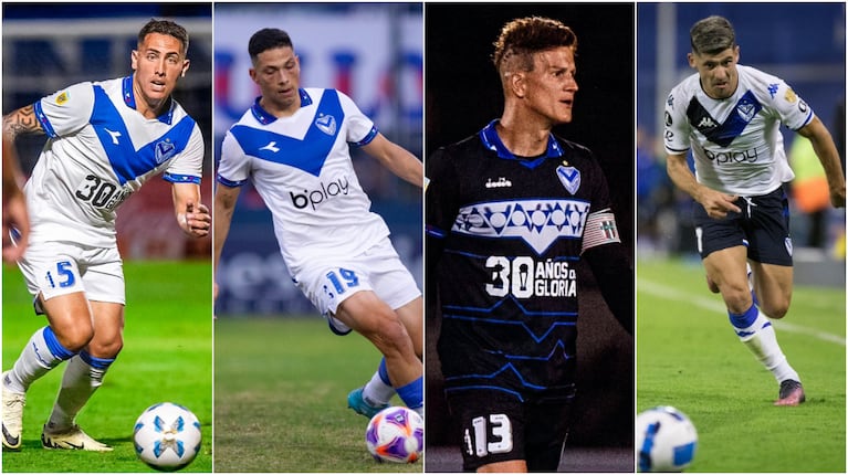 Braian Cufré, Abiel Osorio, Sebastián Sosa y José Florentín son los jugadores de Vélez denunciados por abuso. (Fotos: Prensa Vélez / IG @braiancufre)