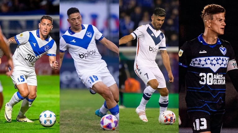 Brian Cufré, Abiel Osorio, José Florentín y Sebastián Sosa, los cuatro jugadores de Vélez que fueron denunciados por abuso sexual.