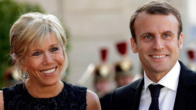 Brigitte Trogneux y su marido Emmanuel Macron.