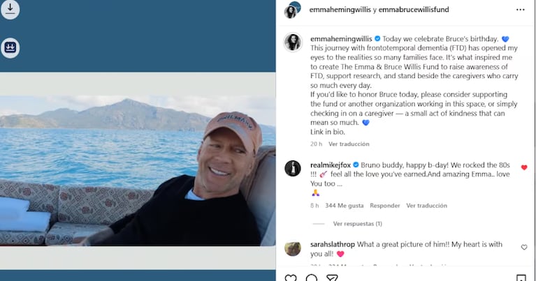 Bruce Willis cumplió 71 años y lo festejó en familia.