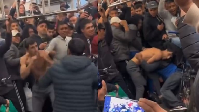 Brutal pelea en un tren bonaerense.