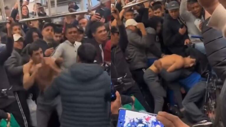Brutal pelea en un tren bonaerense.