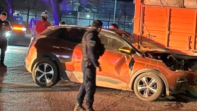 Buffarini protagonizó el choque contra un camión en la ruta 158.