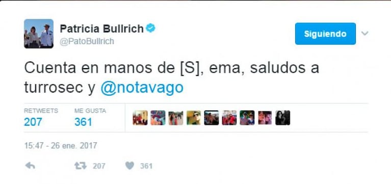 Bullrich: “Vamos a seguir adelante, hagan lo que hagan”