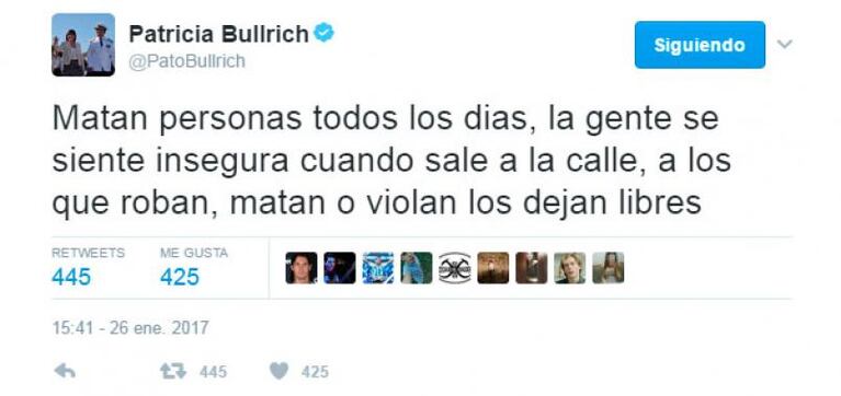 Bullrich: “Vamos a seguir adelante, hagan lo que hagan”