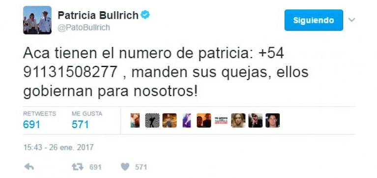 Bullrich: “Vamos a seguir adelante, hagan lo que hagan”