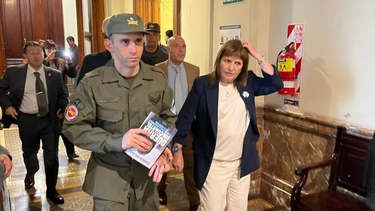 Bullrich y Nahuel Gallo (Gentileza TN)