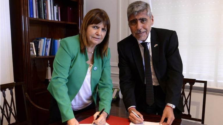 Bullrich y Quinteros en un encuentro durante el año pasado.