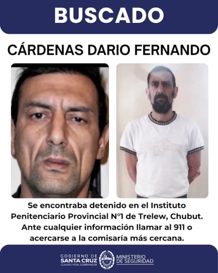 Buscan a Darío Fernando Cárdenas.