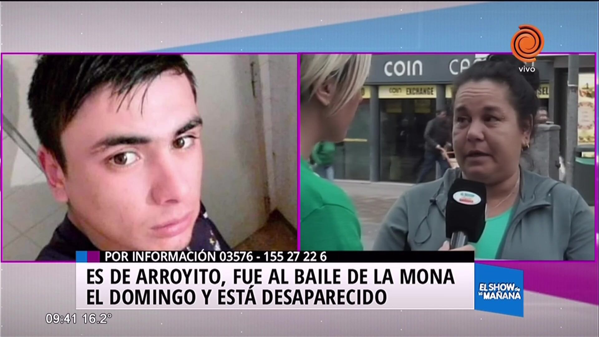 Buscan a joven desaparecido en baile de La Mona