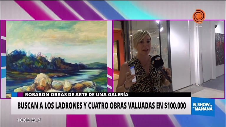Buscan pinturas robadas del Pasaje Muñóz valuadas en 100.000 pesos