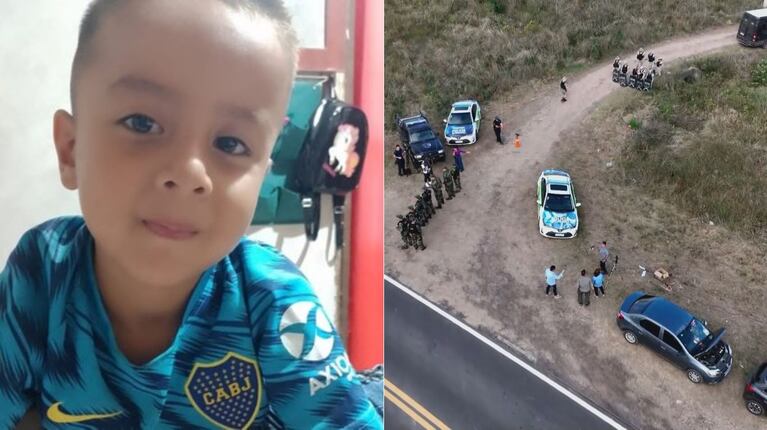 Búsqueda de Loan: los detenidos participaron de la reconstrucción. (Foto: Captura de TN)