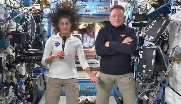 Butch Wilmore y Suni Williams volverán el miércoles. (Foto: NASA via AP)