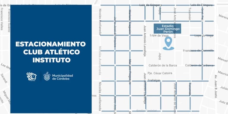 Calles habilitadas y precio: así funcionará el SEMM para el partido Instituto-Platense en Alta Córdoba