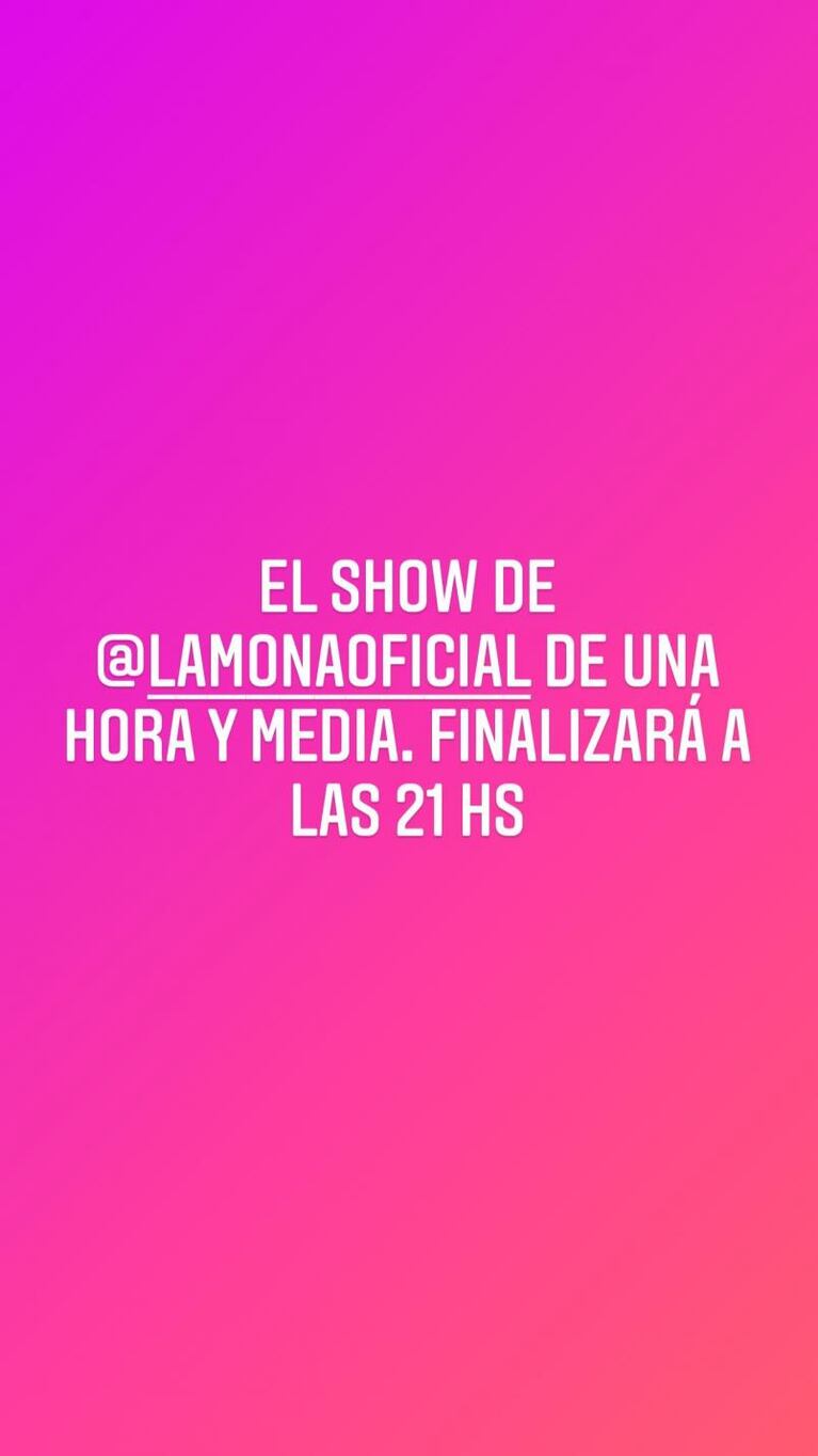 Cambio de fecha para el show de La Mona en el Obelisco