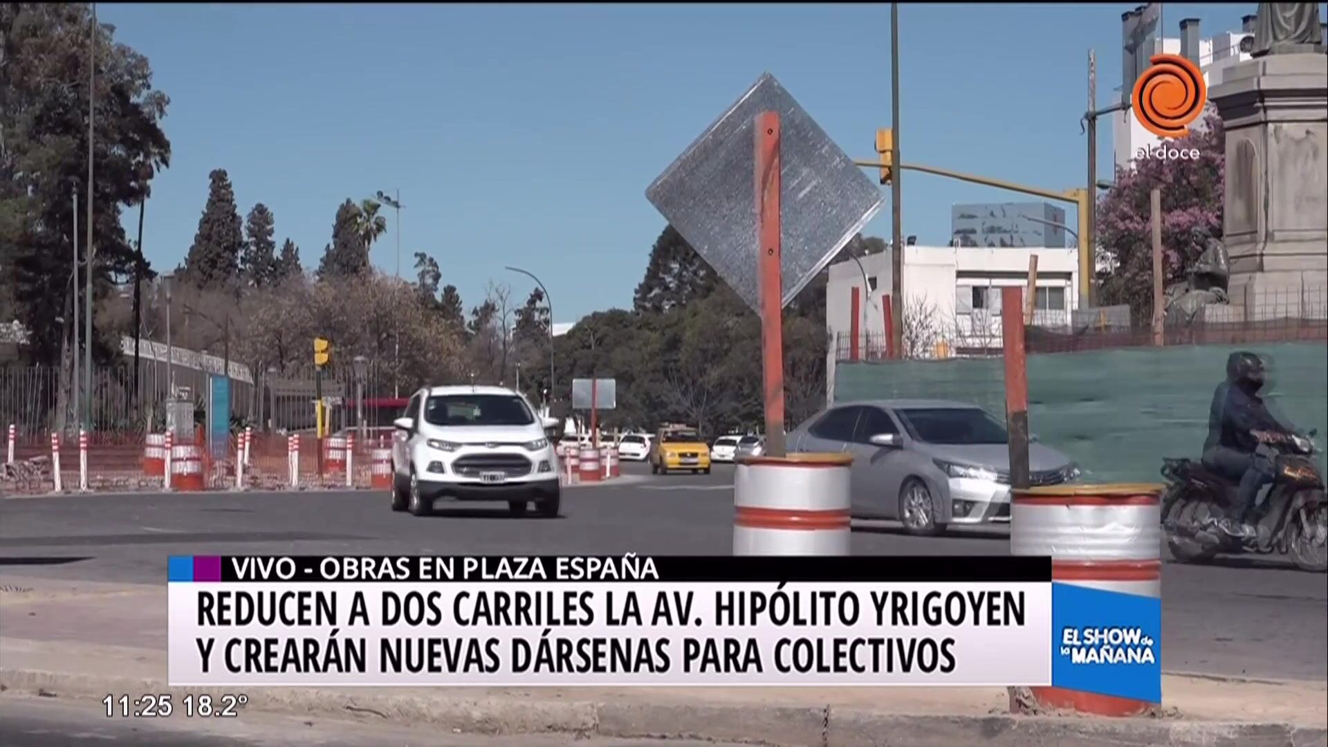 Cambios en el tránsito por obras en Plaza España