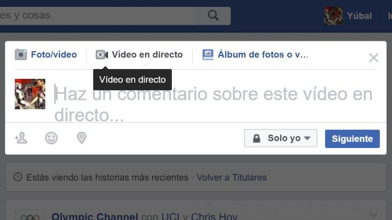 Cambios en Facebook: ahora se puede transmitir en vivo desde la compu