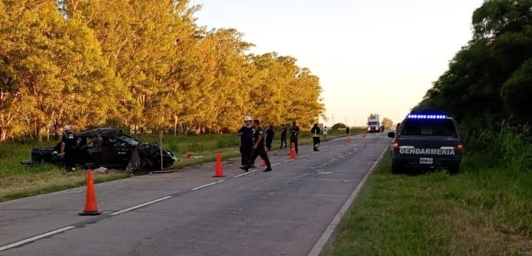 Camioneta accidentada en la ruta cerca de San Pedro.