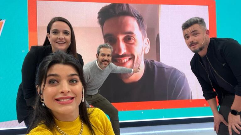 Campazzo, en la selfie con el equipo de Seguimos.