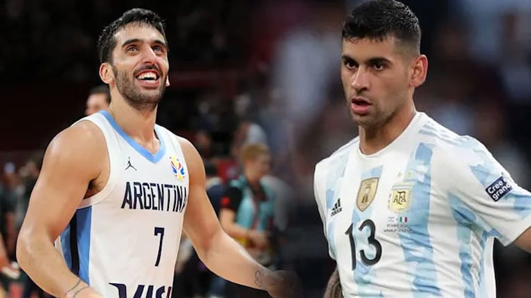 Campazzo y Cuti Romero, protagonistas de un curioso hallazgo.