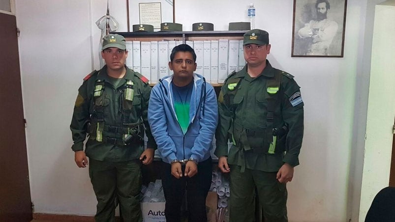 Canale, tras ser detenido en Neuquén.