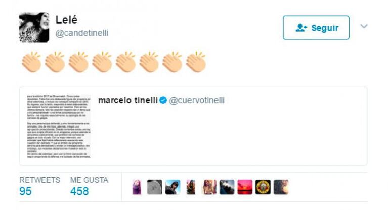 Cande Tinelli festejó la baja de la Mole Moli del Bailando