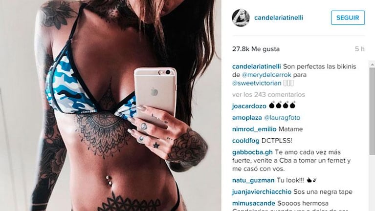 Cande Tinelli revolucionó a los "ratones" con su bikini 
