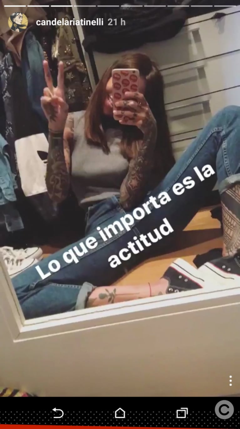 Cande Tinelli sigue encontrando lugares para tatuarse