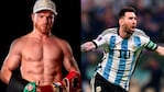 Canelo y un picante cruce con Messi.