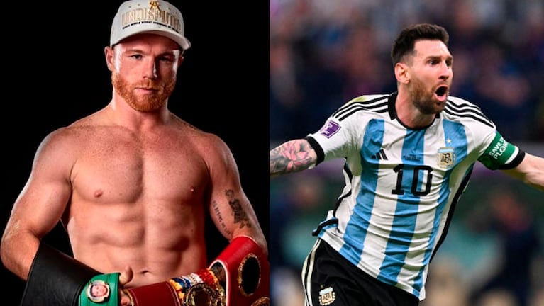 Canelo y un picante cruce con Messi.