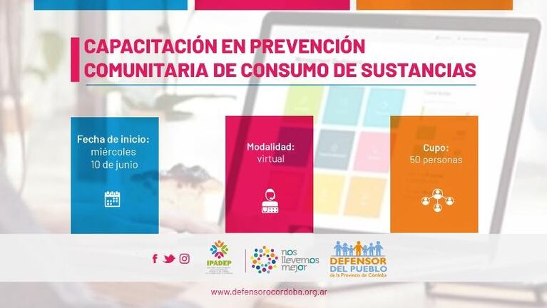 Capacitación virtual en Prevención de Consumo de Sustancias