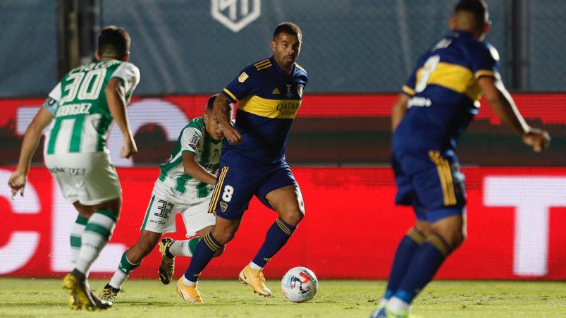 Cardona marcó el único tanto de Boca con un derechazo al ángulo.